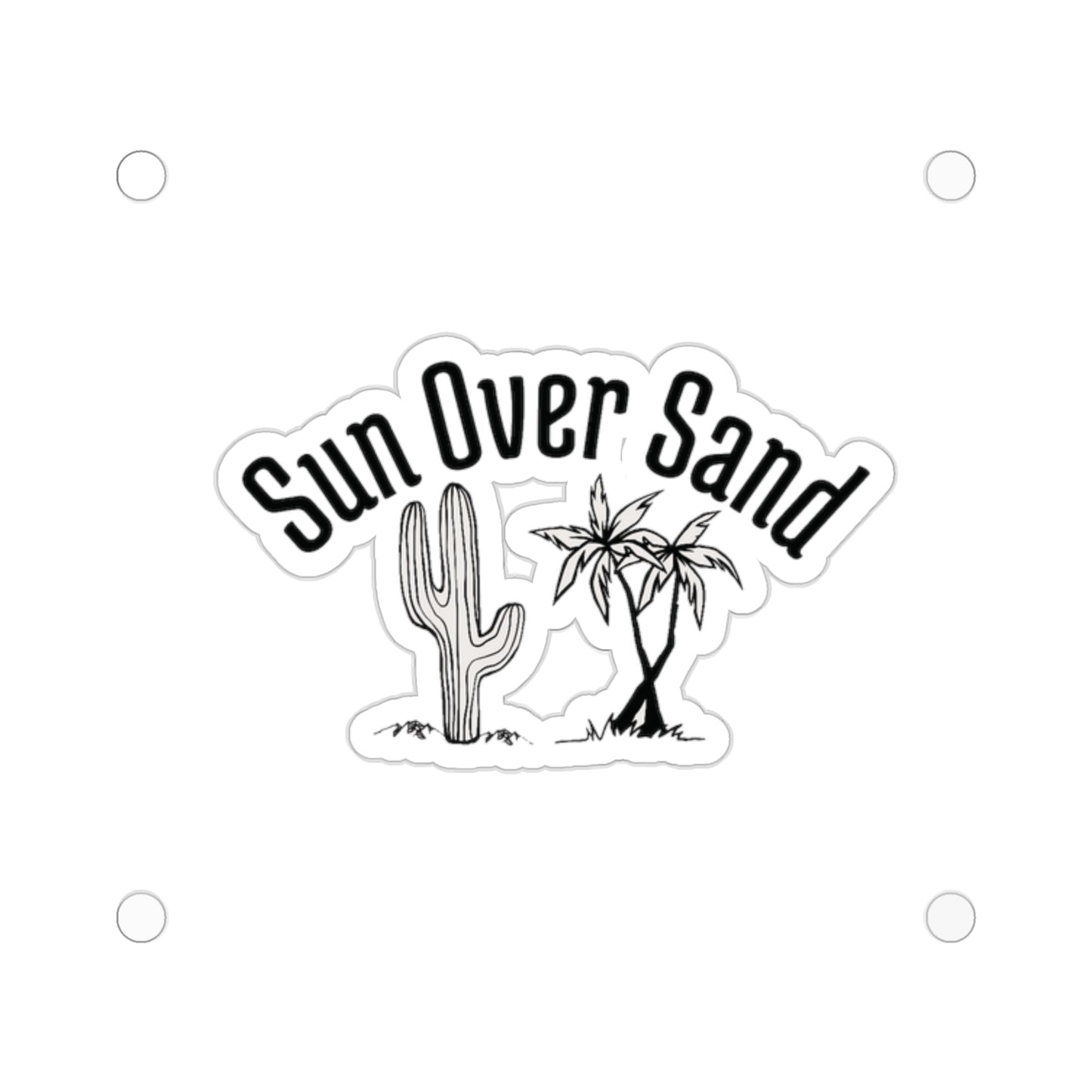 Sun Over Sand Cut Out Sticker